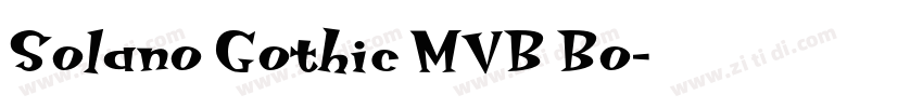 Solano Gothic MVB Bo字体转换